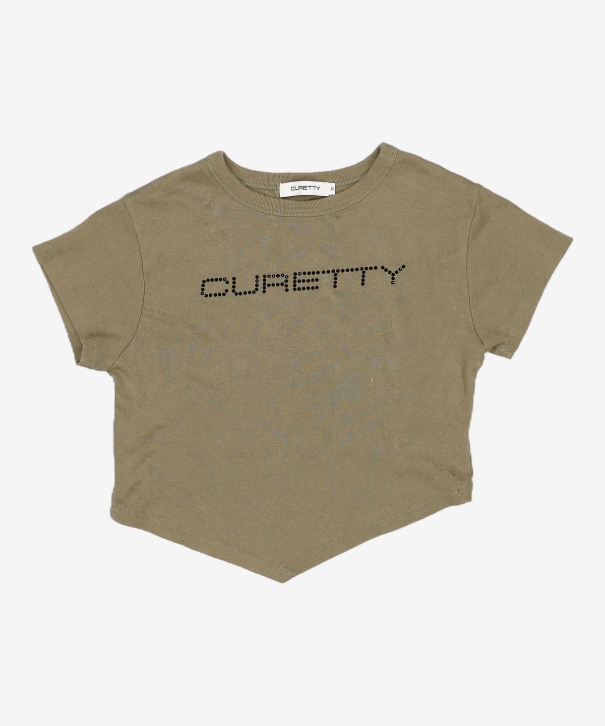 큐리티(CURETTY) C DIAGONAL HEMLINE T-SHIRT_KHAKI S
