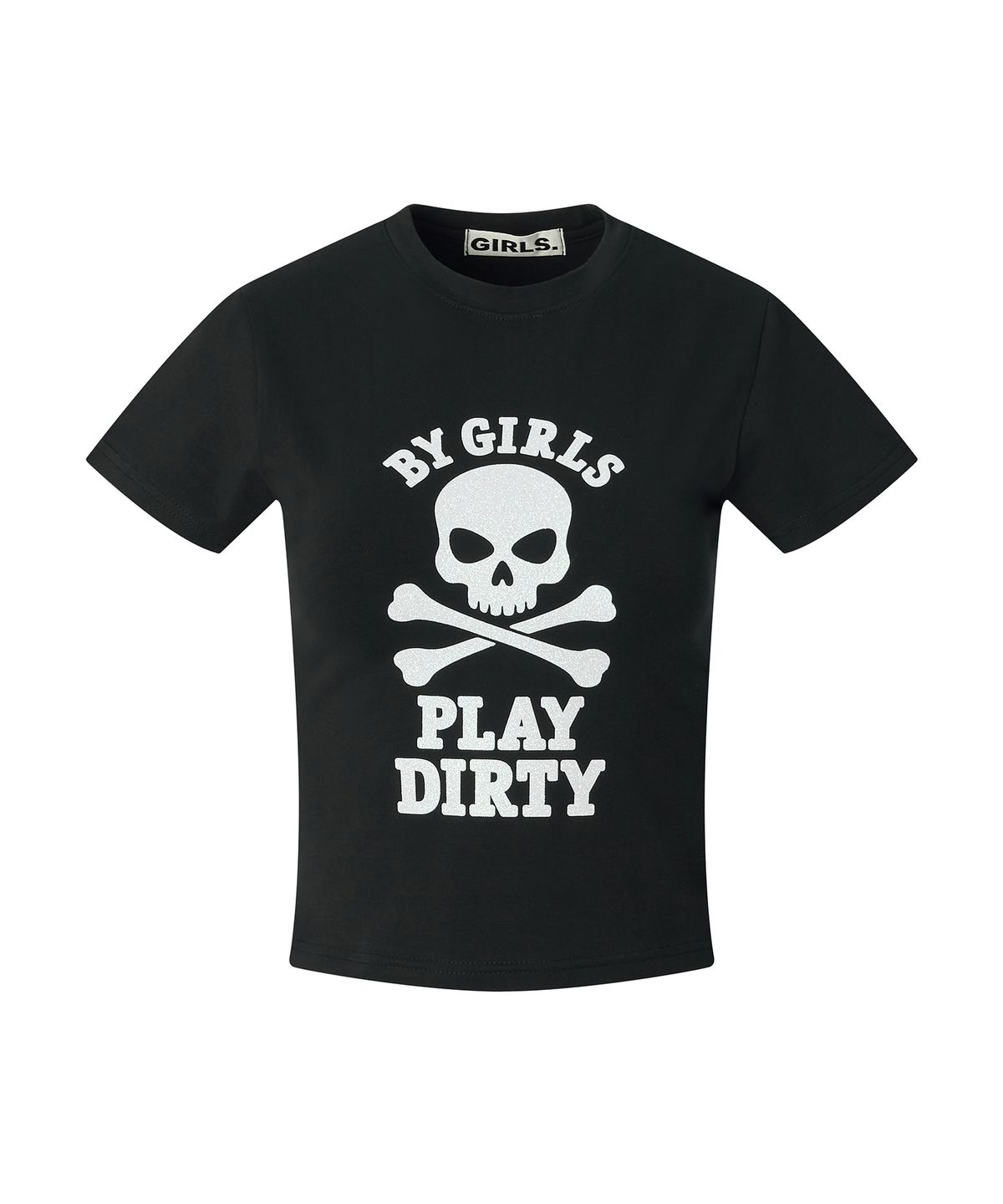 걸스걸스(GIRLSGIRLS) SKULL PLAY TEE - BLACK