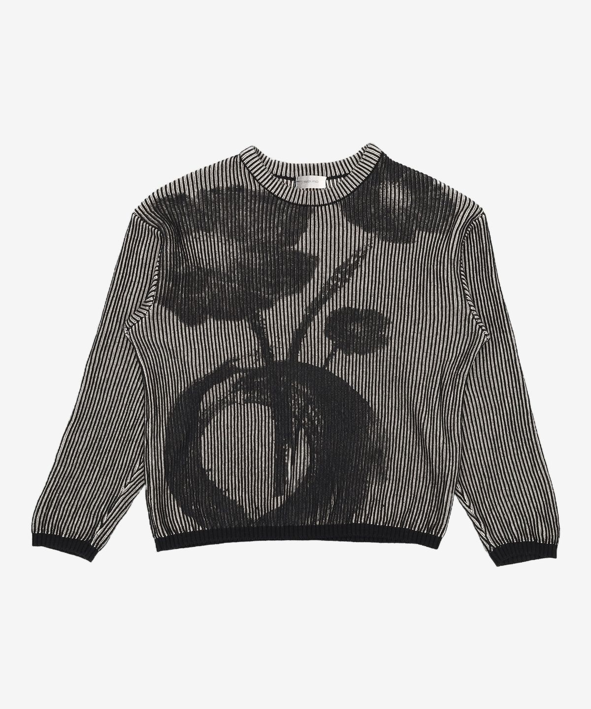 메종미네드(MAISON MINED) BLACK FLOWER PRINT KNIT L