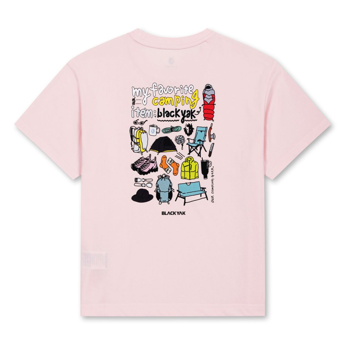 블랙야크 키즈(BLACK YAK KIDS) 쿨맥스 캠핑 백그래픽 반팔티셔츠_PI