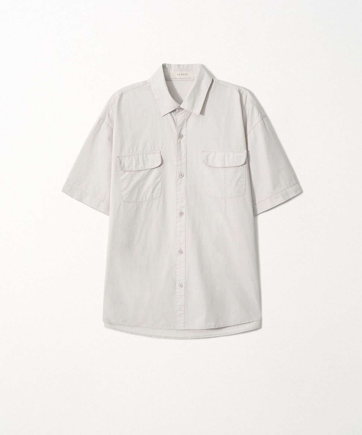 이지오(EZIO) Breeze Pocket Half Shirt_Light Grey