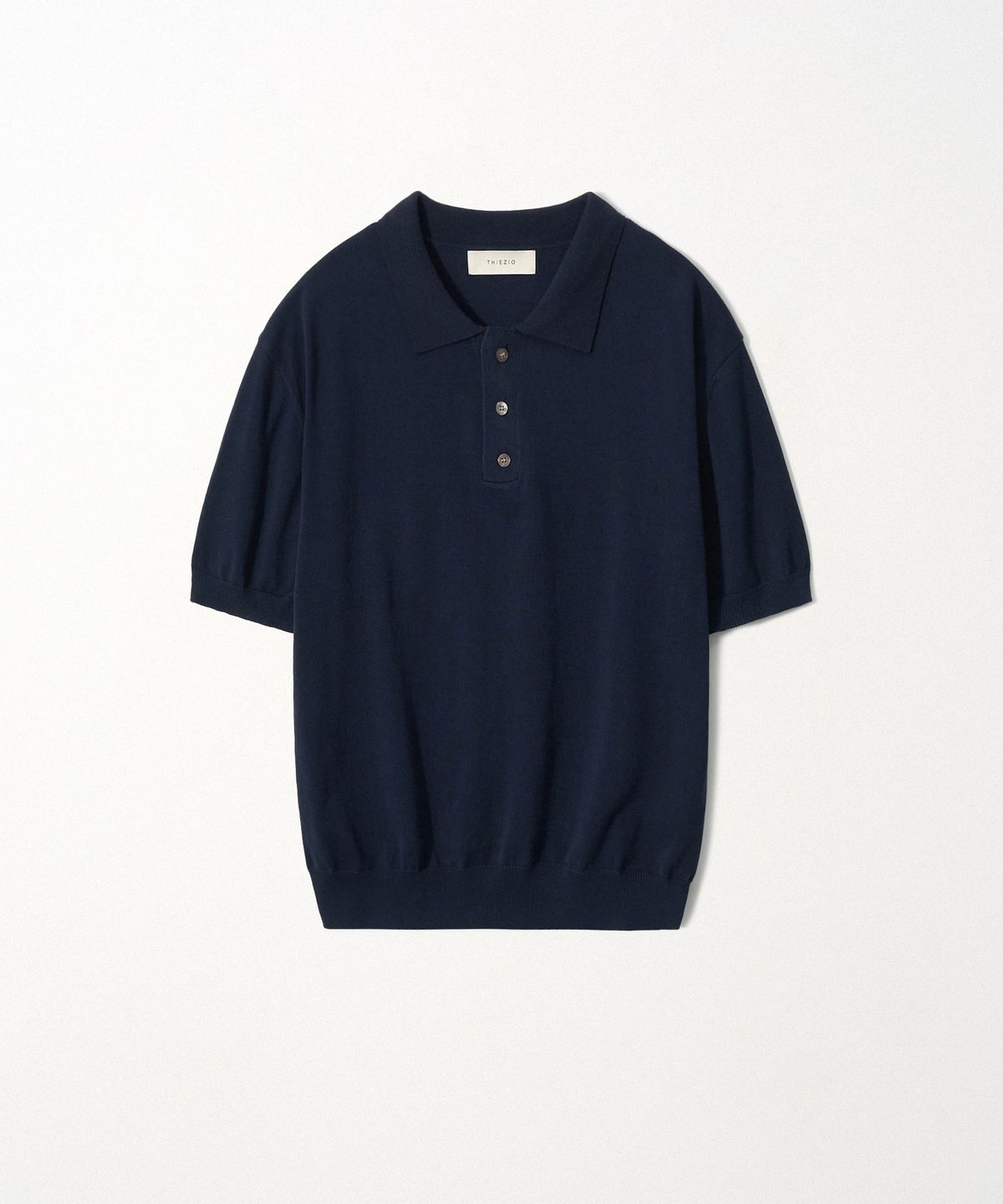 이지오(EZIO) Basic Linen Collar Knit_Navy