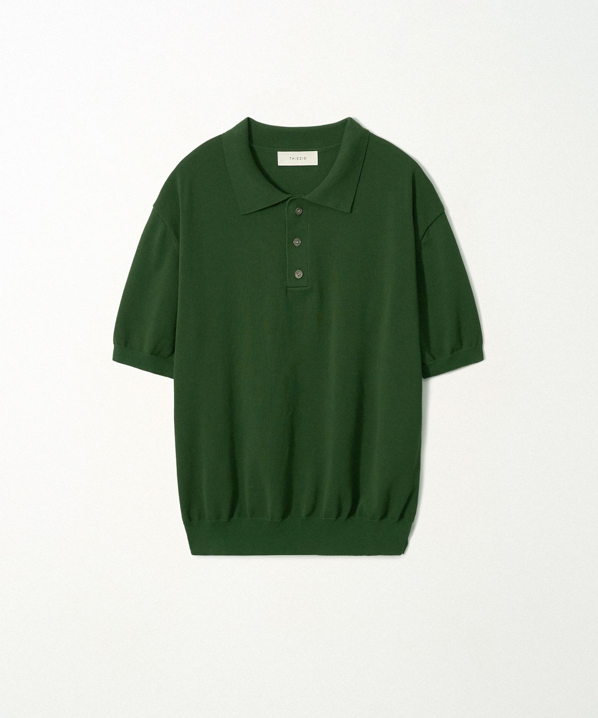 이지오(EZIO) Basic Linen Collar Knit_Green