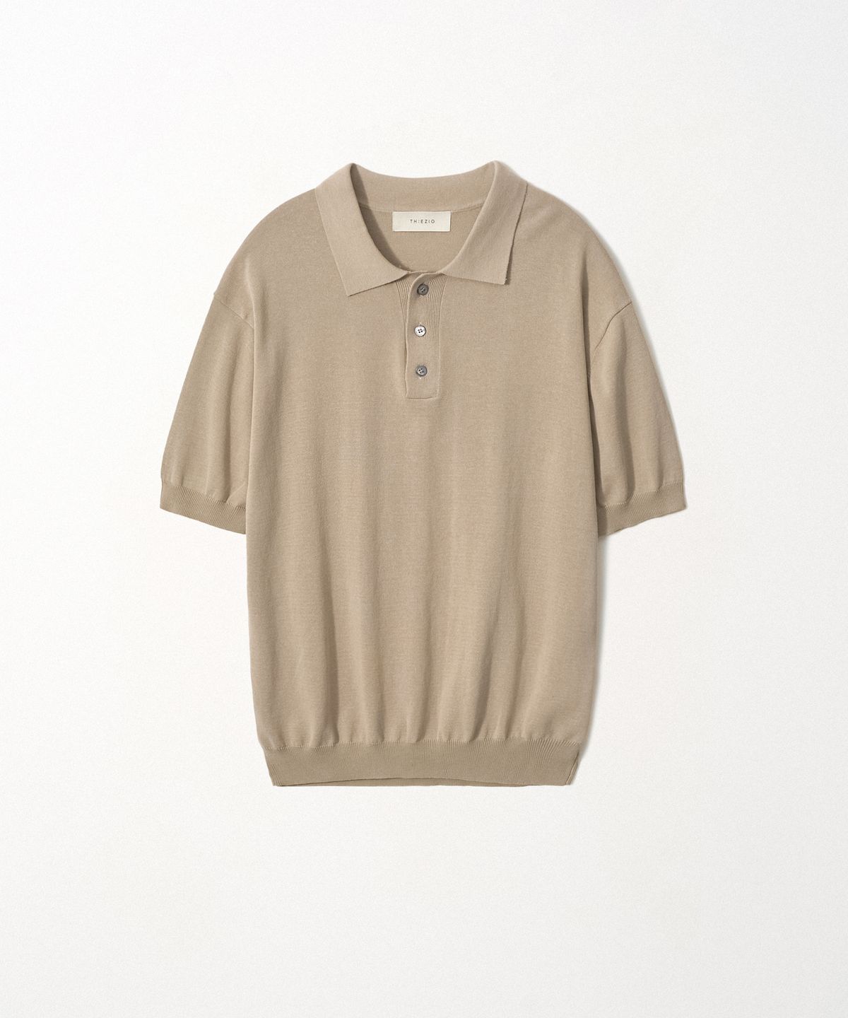 이지오(EZIO) Basic Linen Collar Knit_Sand Beige