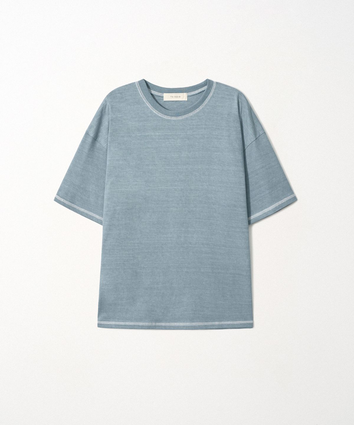 이지오(EZIO) Pigment Stitch T-shirt_Blue