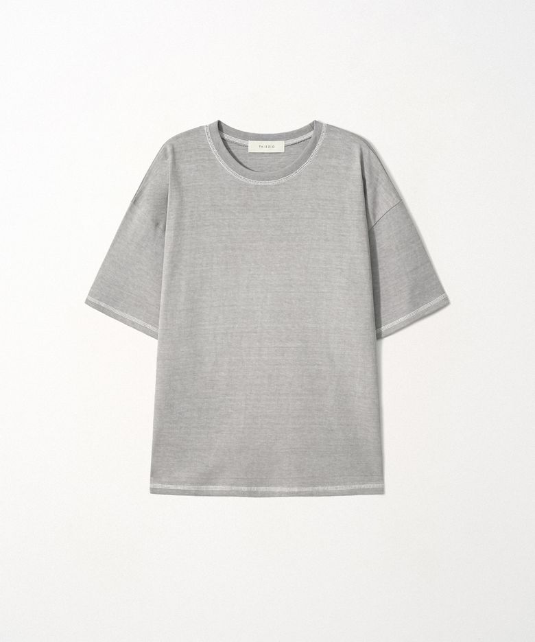 Pigment Stitch T-shirt_Light Grey