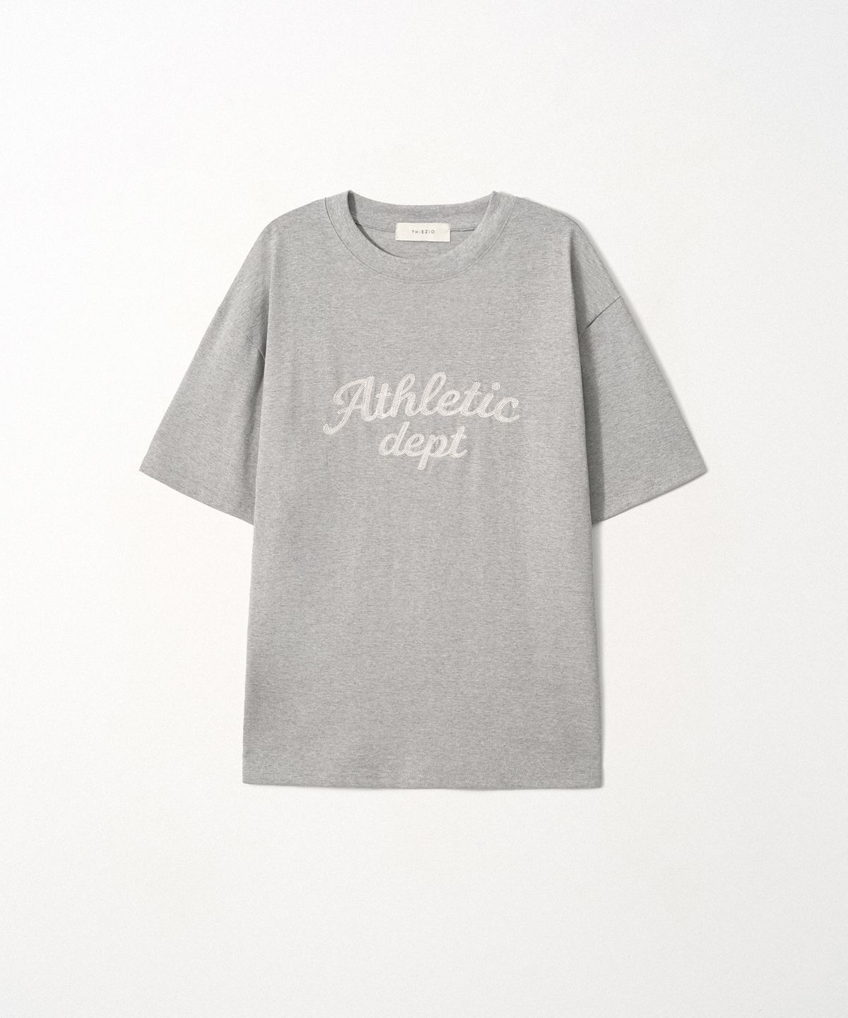 이지오(EZIO) Athletic Dept Signature T-shirt_Light Grey
