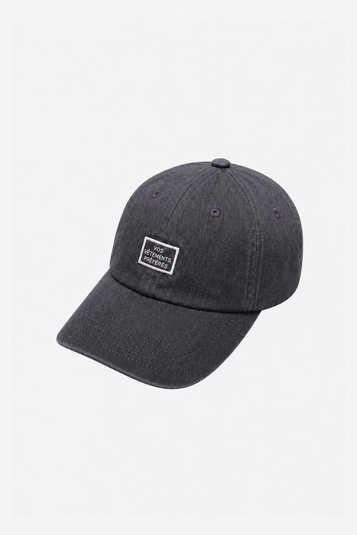 르몽생미셸(LE MONT ST MICHEL) Embroidery Square Point Cap_Dark Grey