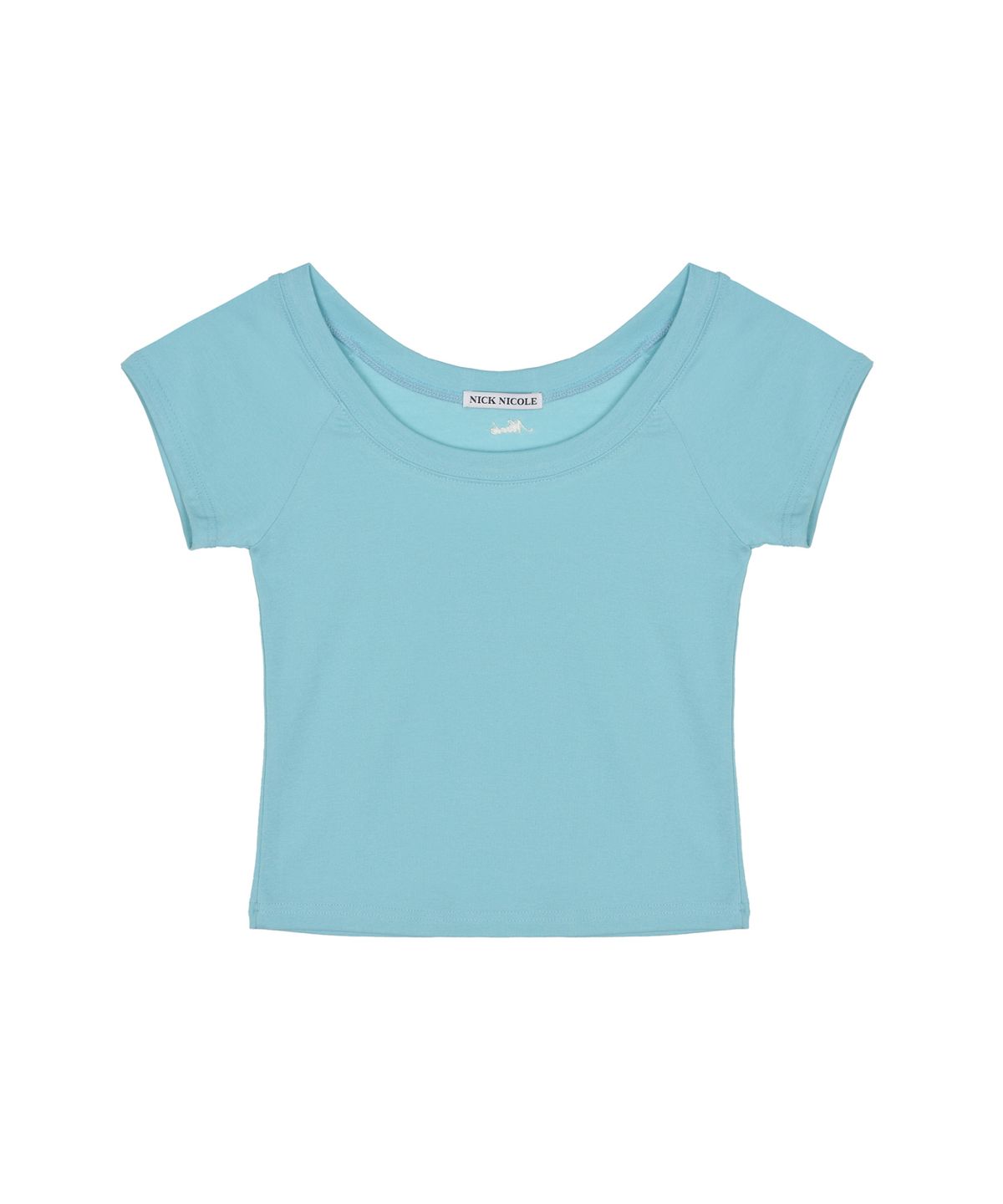 닉앤니콜(NICK&NICOLE) RAGLAN SCOOP NECK TOP_BLUE