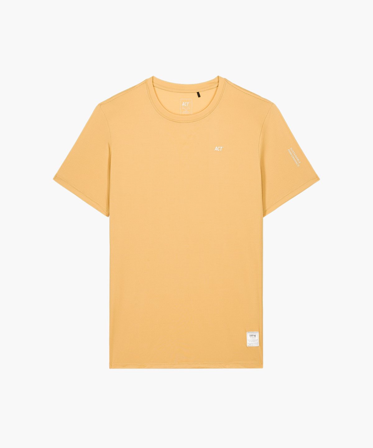액트러닝(ACT RUNNING) 바이오퍼프 티셔츠 SS Washed Yellow