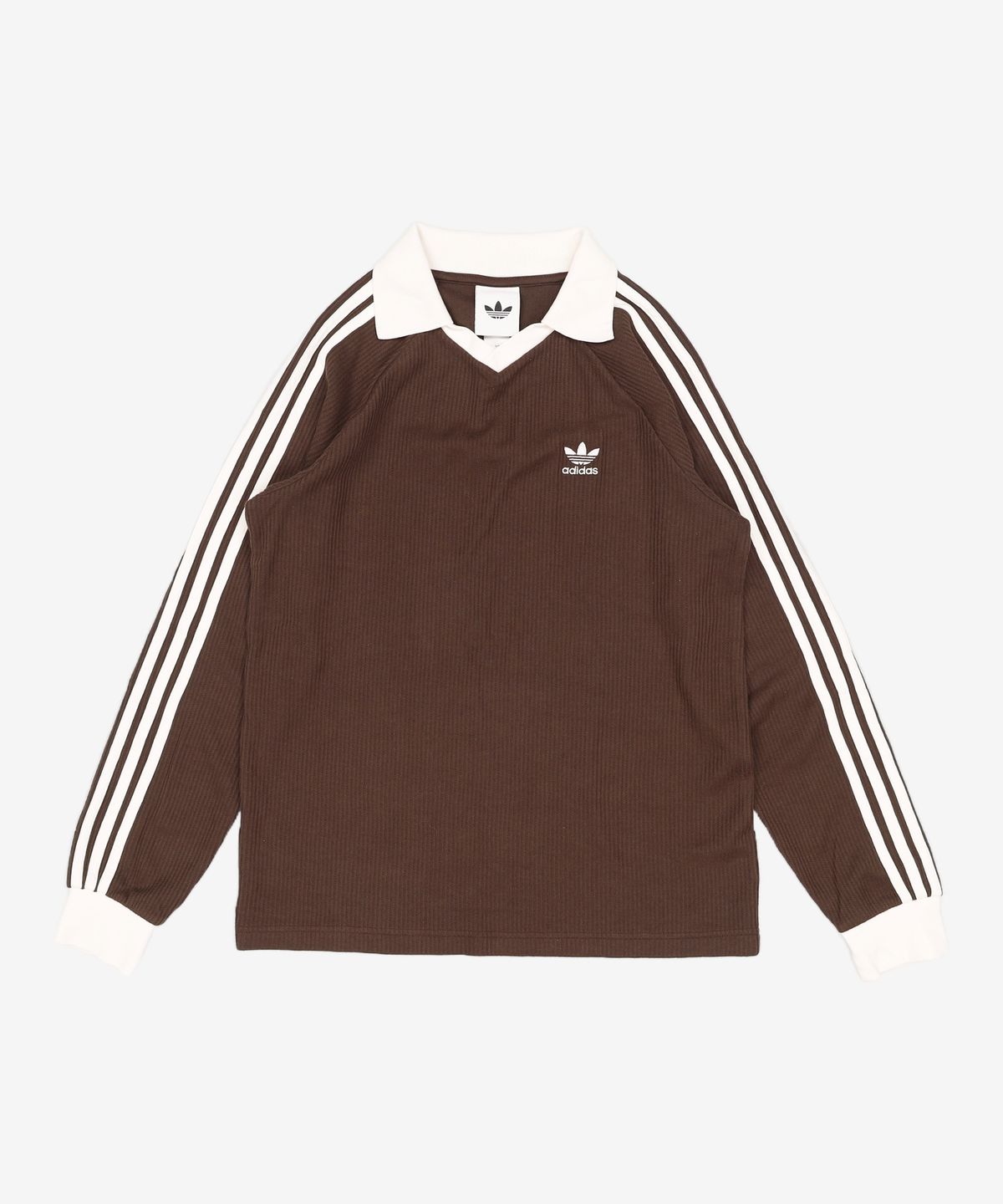 아디다스(ADIDAS) 와플 롱 슬리브 폴로 티 - 다크브라운 / KQ6868 S