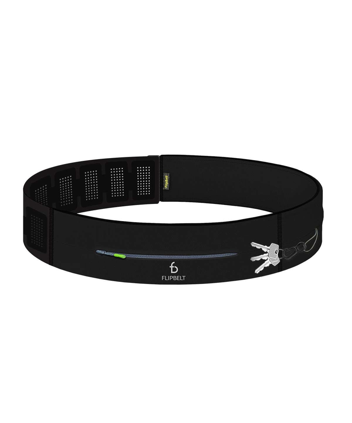 플립벨트(FLIPBELT) 지퍼 어드저스터블 러닝 벨트 스포츠힙색 블랙