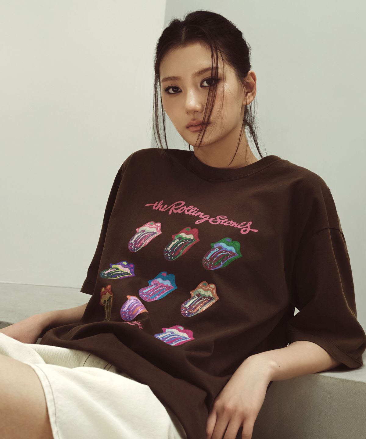 아크메드라비(ACME DE LA VIE) ROLLING STONES GLOW ARCHIVE SHORT SLEEVE T-SHIRT