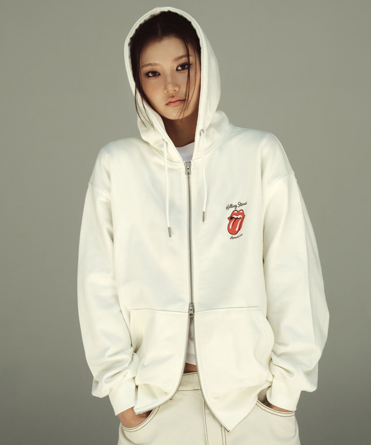 아크메드라비(ACME DE LA VIE) ROLLING STONES DOODLE STAR HOODIE ZIP UP
