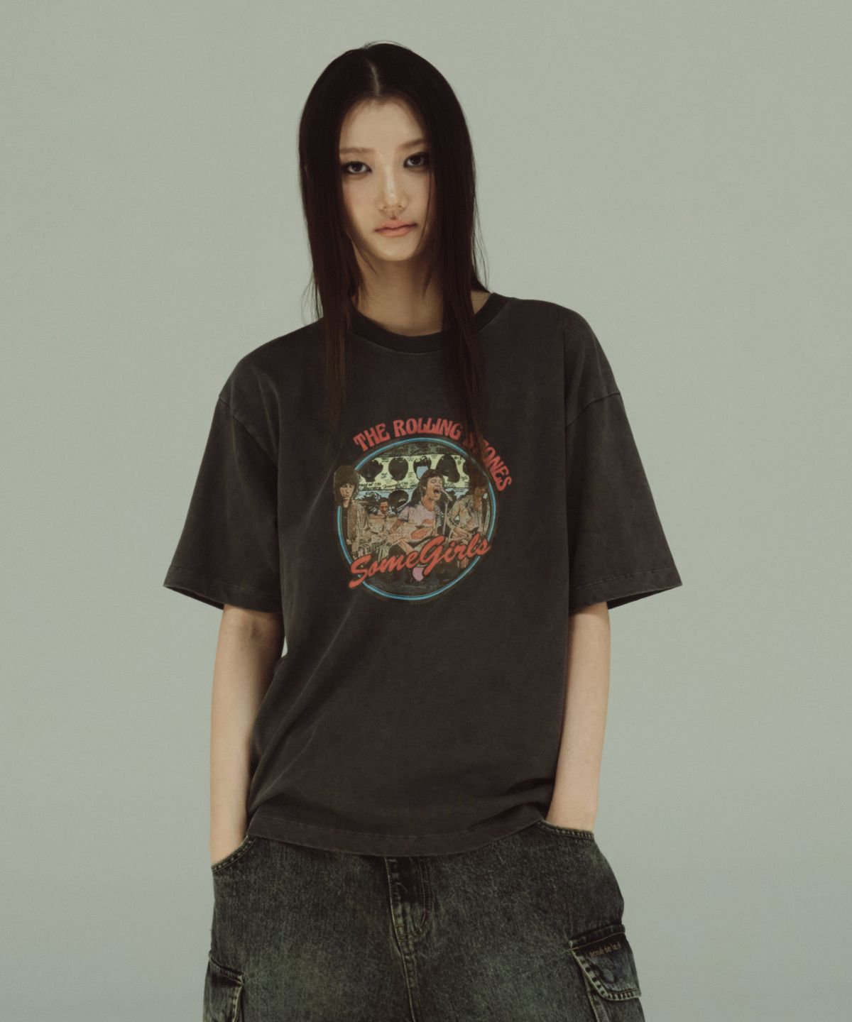 아크메드라비(ACME DE LA VIE) ROLLING STONES BAND ARCHIVE PIGMENT SHORT SLEEVE T-SHIRT
