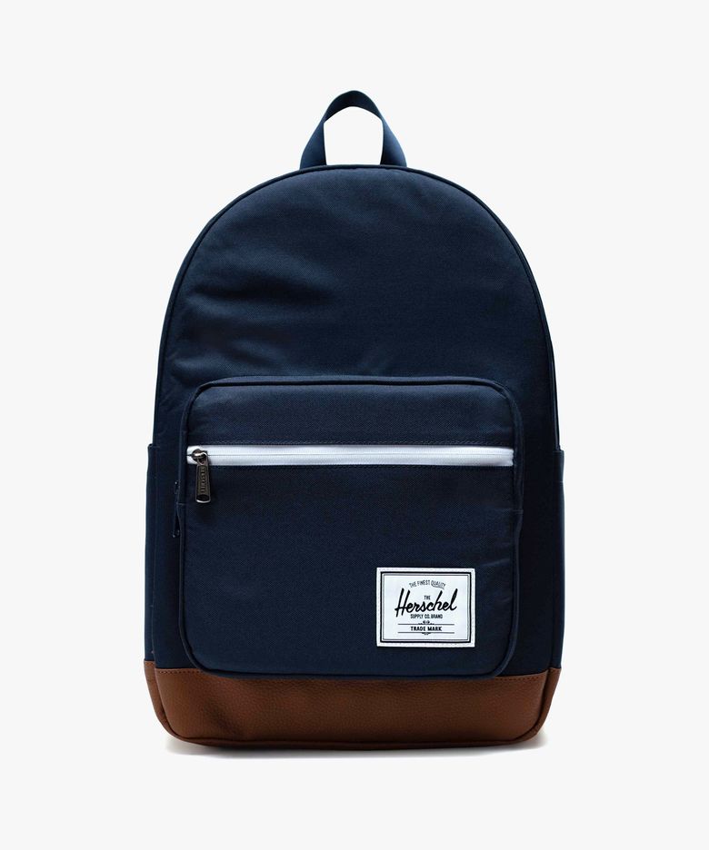 팝 퀴즈 백팩 Navy/Tan