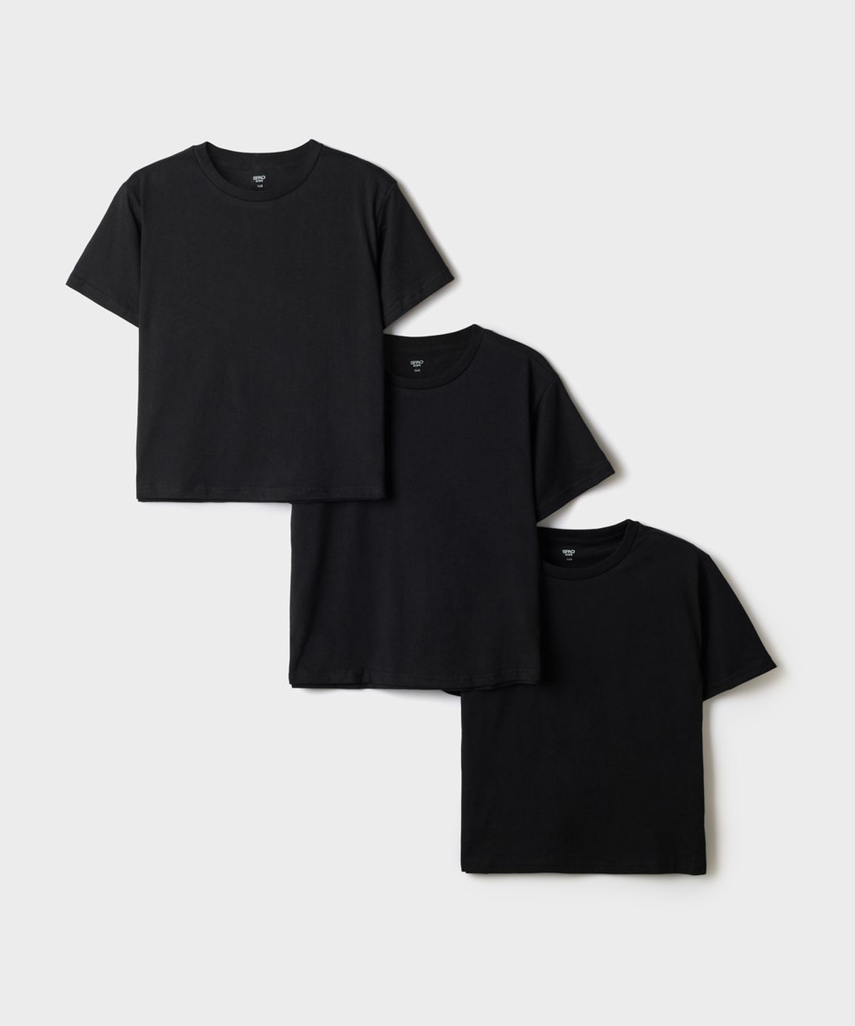 스파오 키즈(SPAO KIDS) [키즈] [3PACK] COOL 레귤러핏 반팔티_C(Black)_SPRWG49KU9