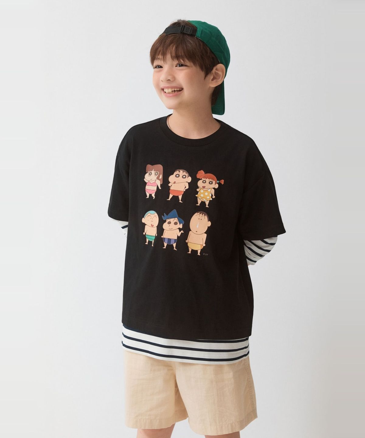 스파오 키즈(SPAO KIDS) [키즈] (짱구) 반팔티(Black)_SPRLG37KU2