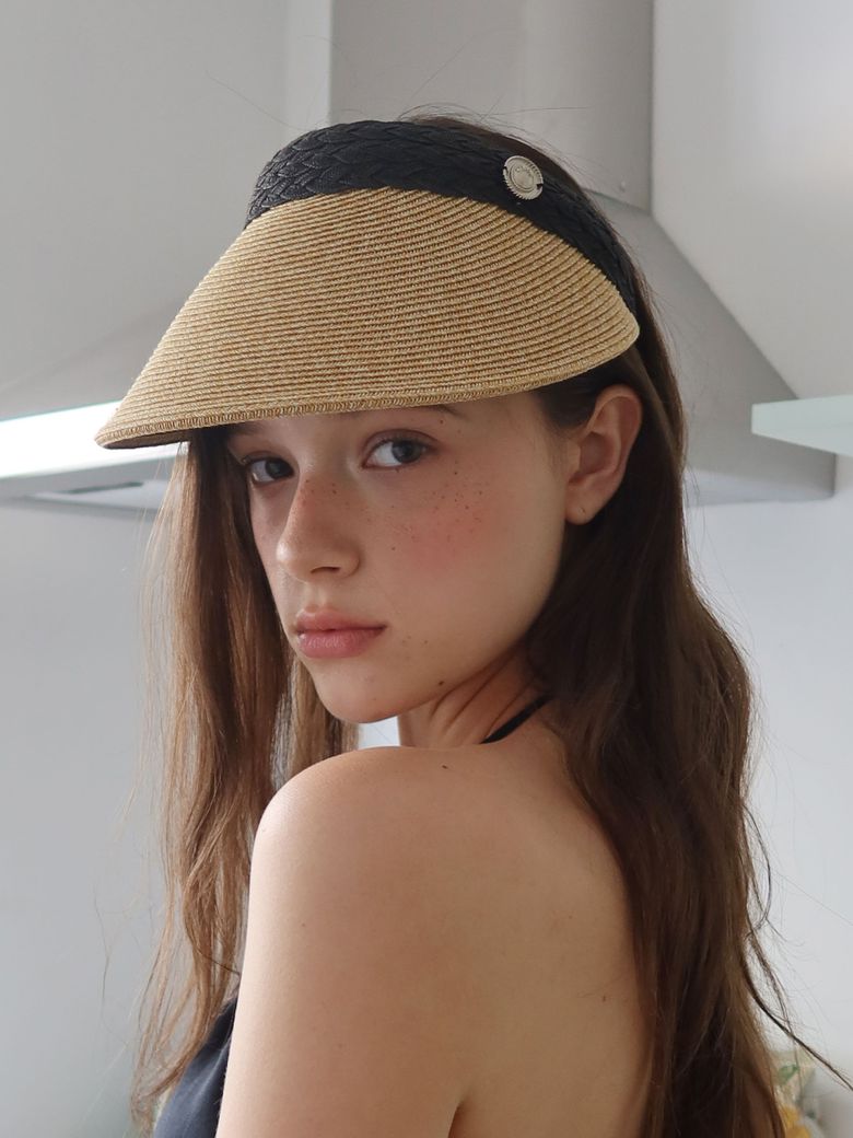 Moa Twist Sun Visor Hat_black wood