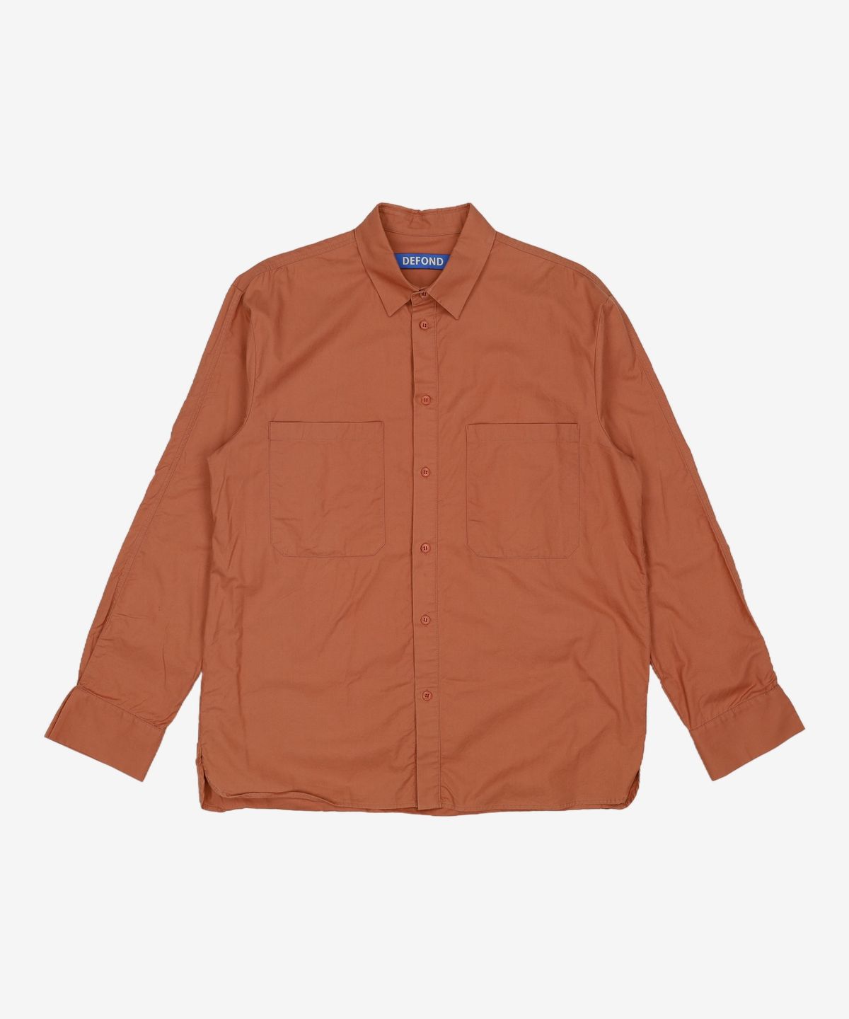 드퐁(DEFOND) SLIT SLEEVE OVERSIZE SHIRTS_RED BEAN ONE SIZE
