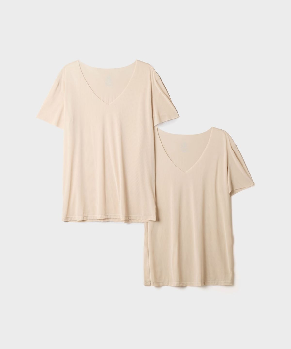 스파오(SPAO) [2PACK] [COMFORT] 남성 심리스 브이넥 반팔티_SPMRGA9A21