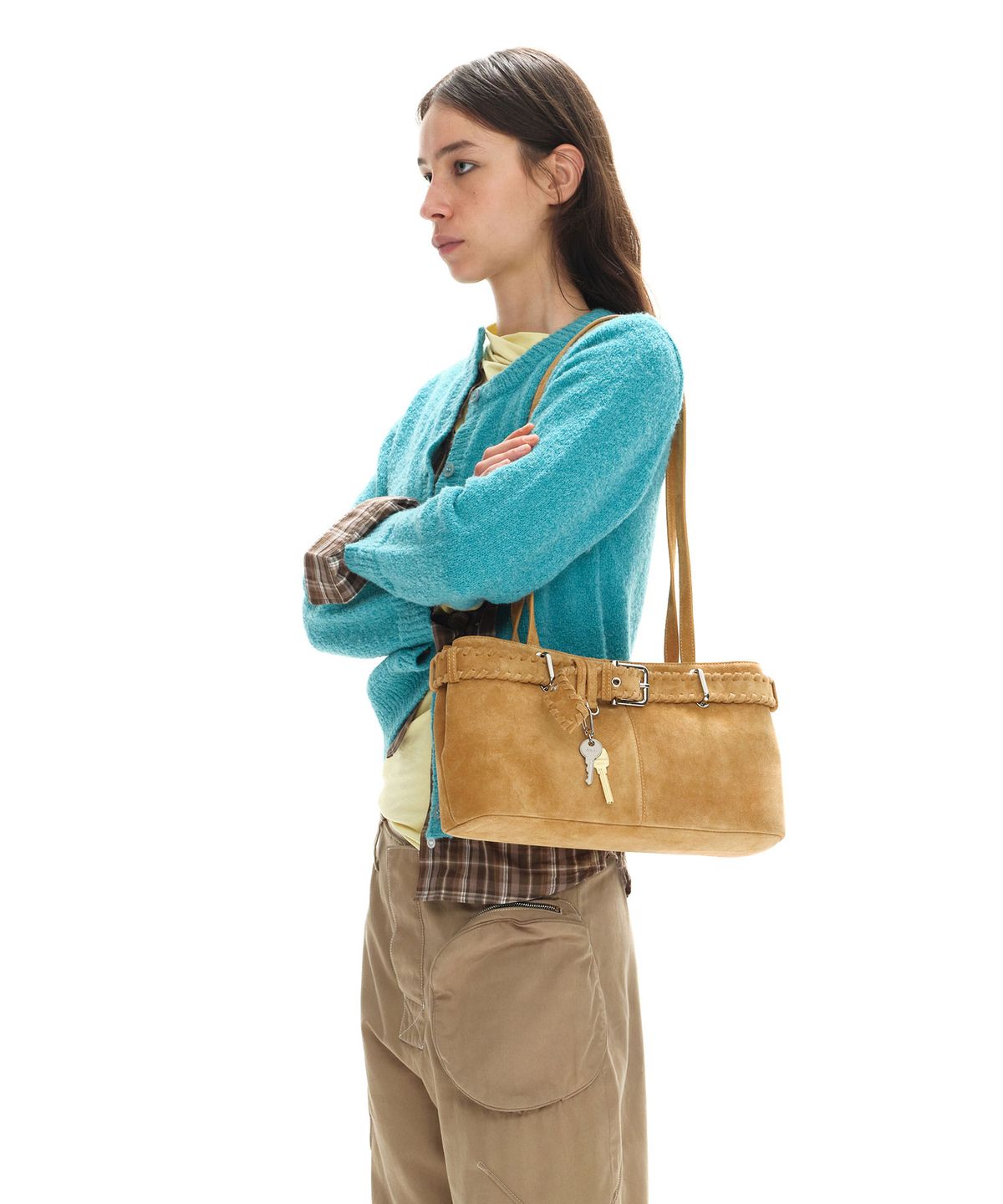 오소이(OSOI) SHOULDER BROCLE [TOFFEE FRINGE]