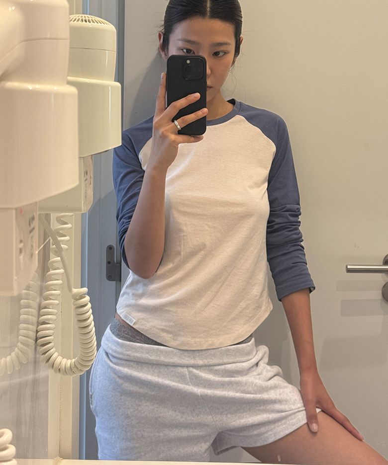 Dusty Raglan Tee_Beige