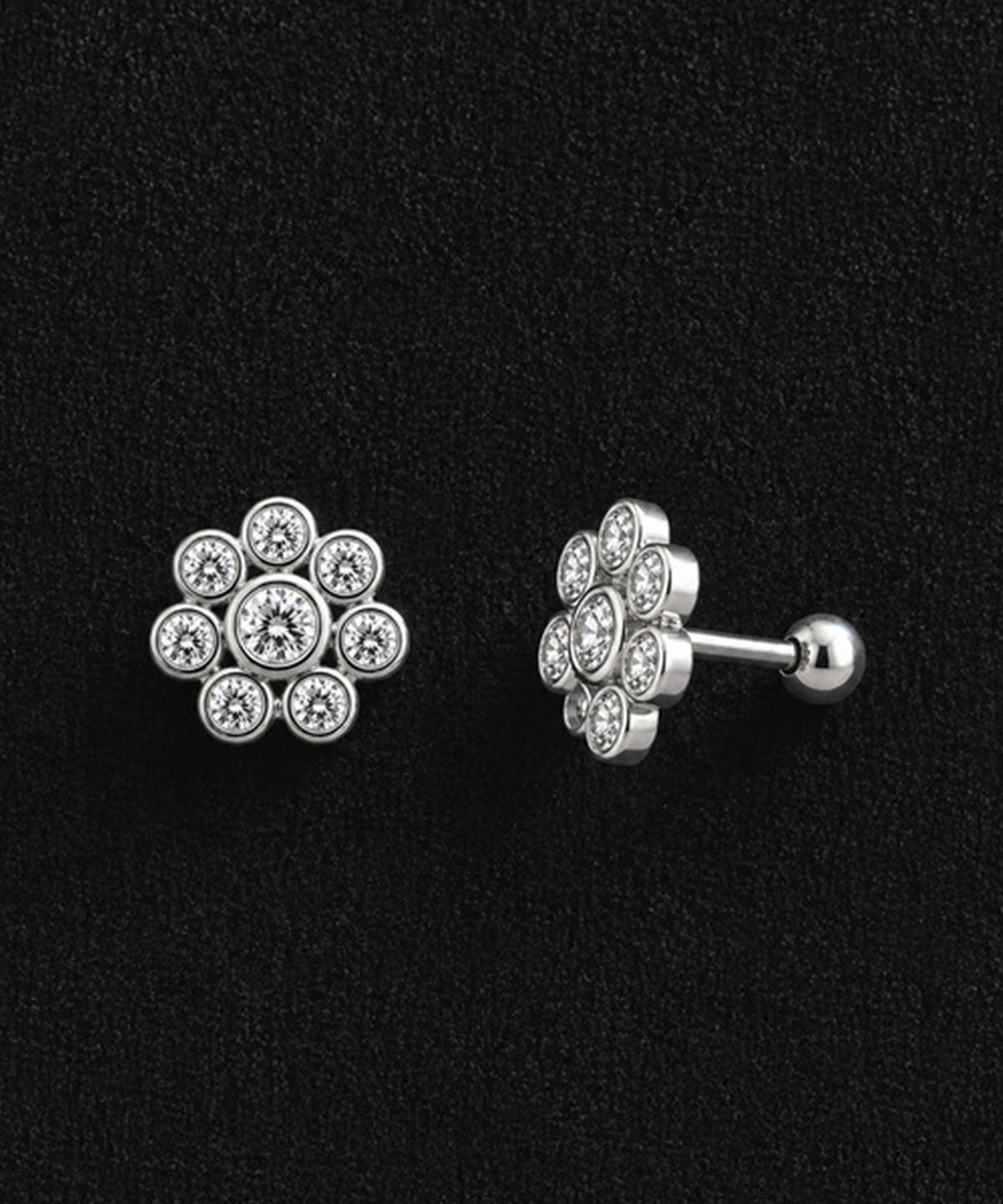 데누(DENU) Demure Flower Stud Piercing Earring