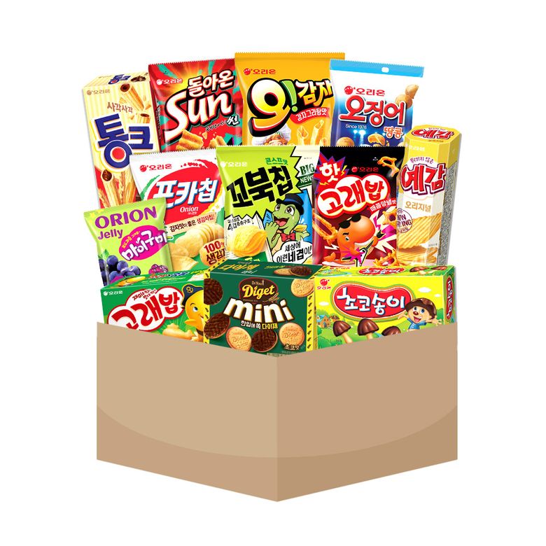 오룐상회 김인턴팩 과자선물세트 12종 사무실 탕비실 간식 선물