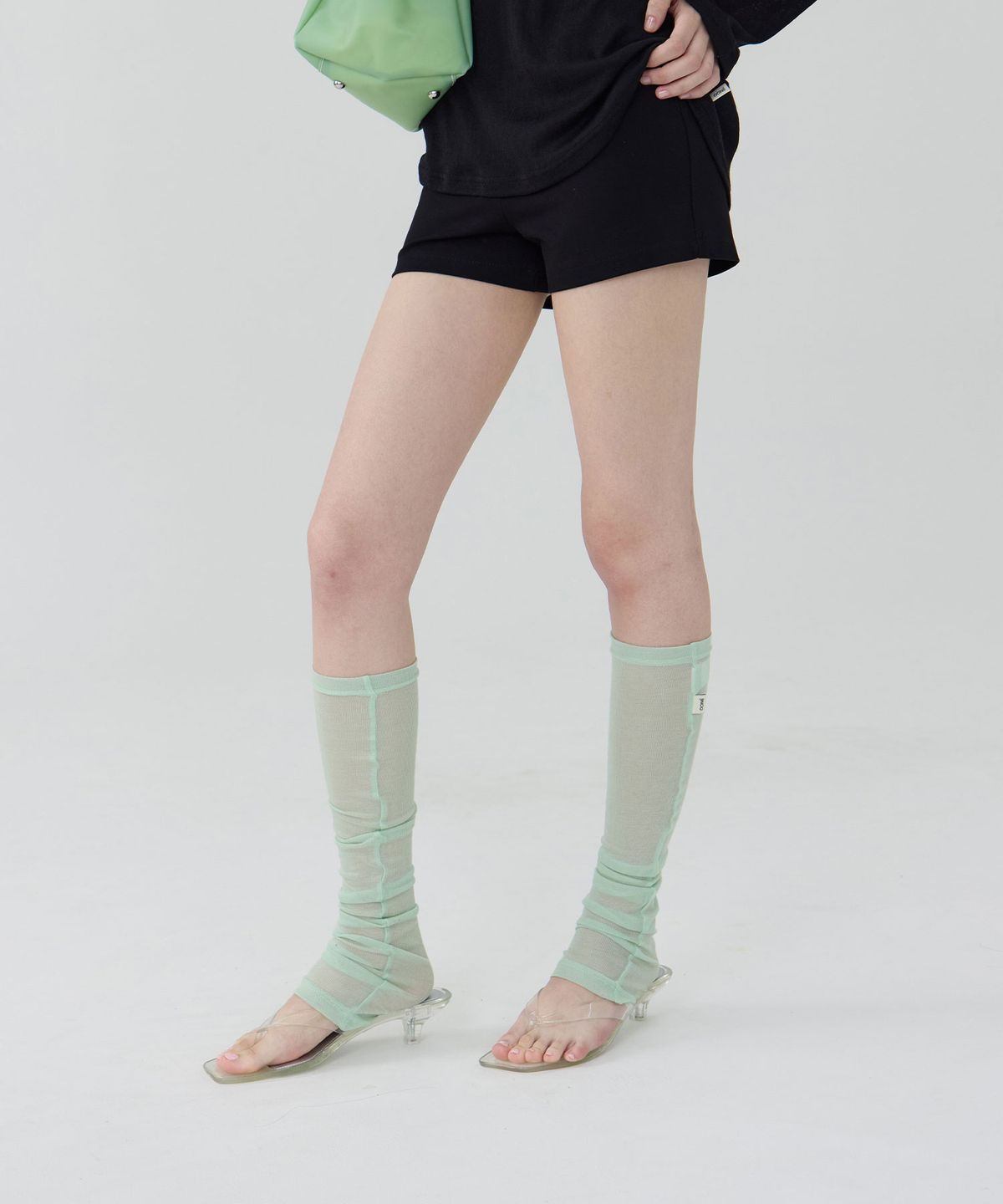 우네(OONE) Soft Sheer Open-Toe Warmer_Mint