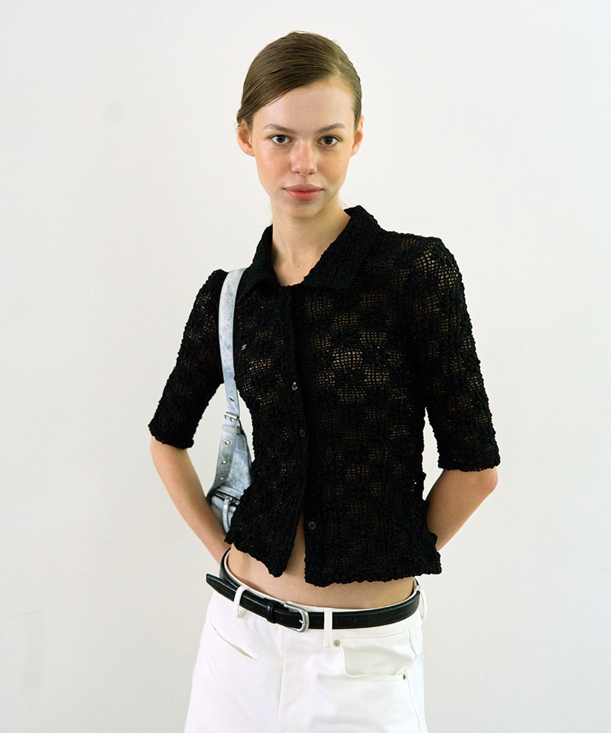 위메농(OUI MAIS NON) Vika flower cardigan