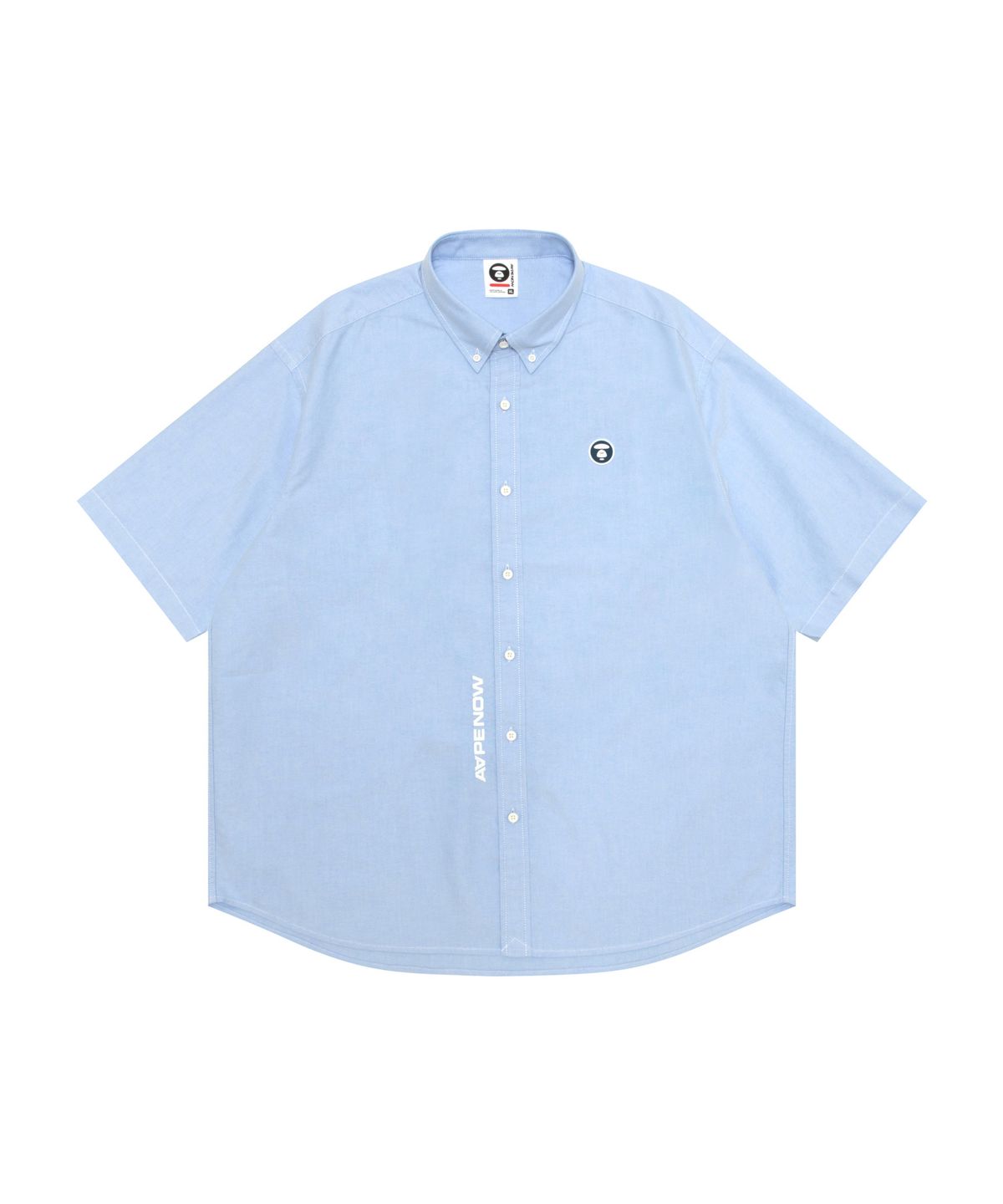 에이프(AAPE) AAPE NOW 문페이스 숏 슬리브 셔츠 스카이블루 / AAPSRM8559XXQBLX