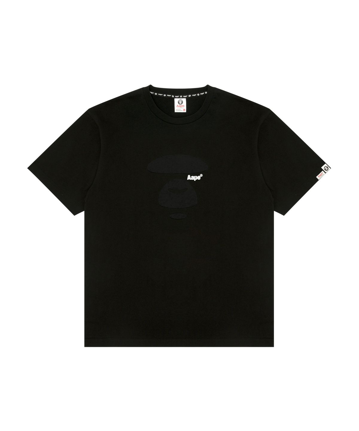 에이프(AAPE) AAPEUNVS 문페이스 티셔츠 블랙 / AAPTEM1836XXQBKX