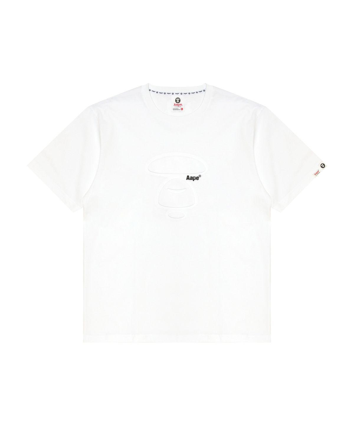 에이프(AAPE) AAPEUNVS 문페이스 티셔츠 화이트 / AAPTEM1836XXQWHX