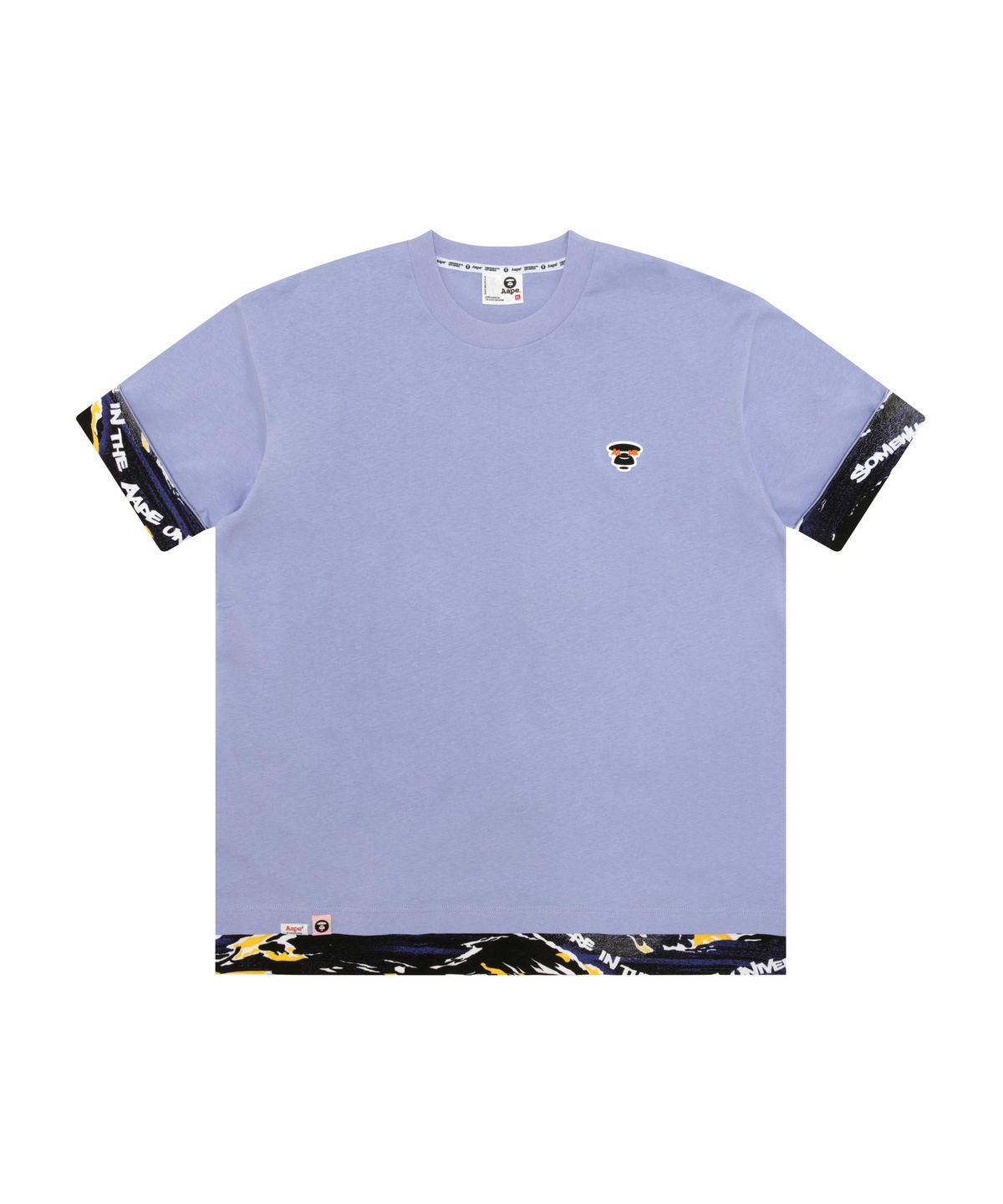 에이프(AAPE) 문페이스 티셔츠 퍼플 / AAPTEM1877XXQPPL