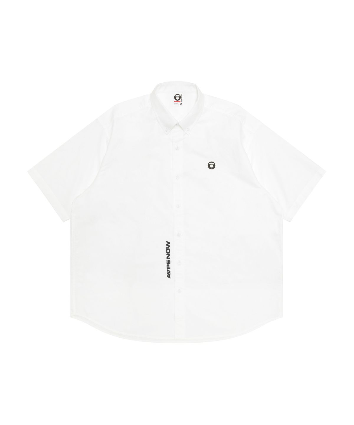 에이프(AAPE) AAPE NOW 문페이스 숏 슬리브 셔츠 화이트 / AAPSRM8559XXQWHX