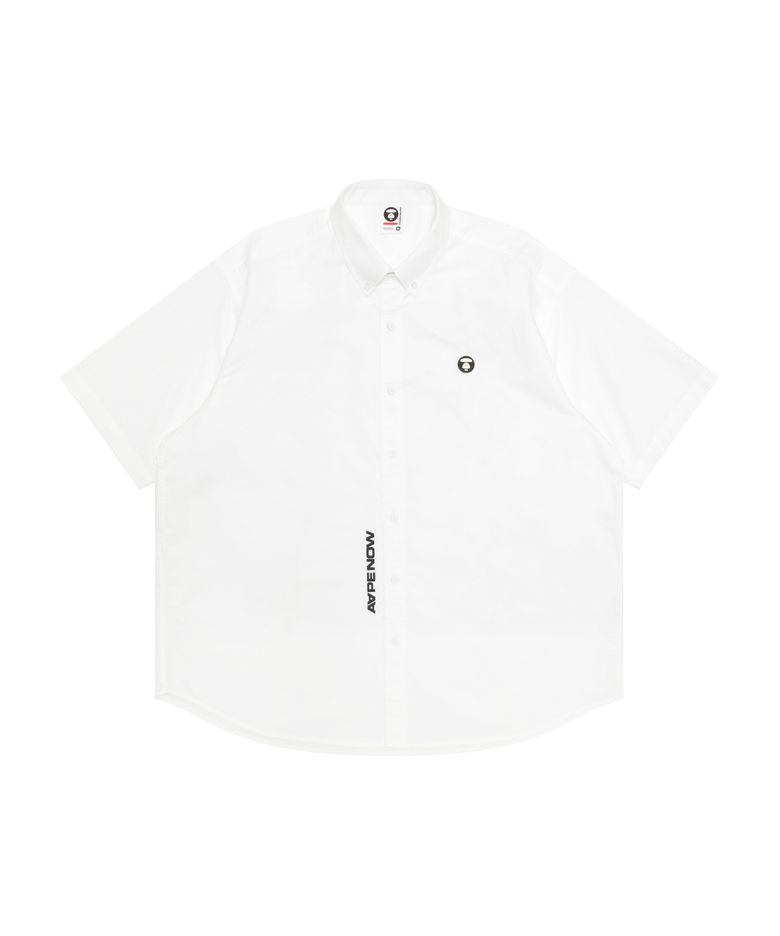 AAPE NOW 문페이스 숏 슬리브 셔츠 화이트 / AAPSRM8559XXQWHX