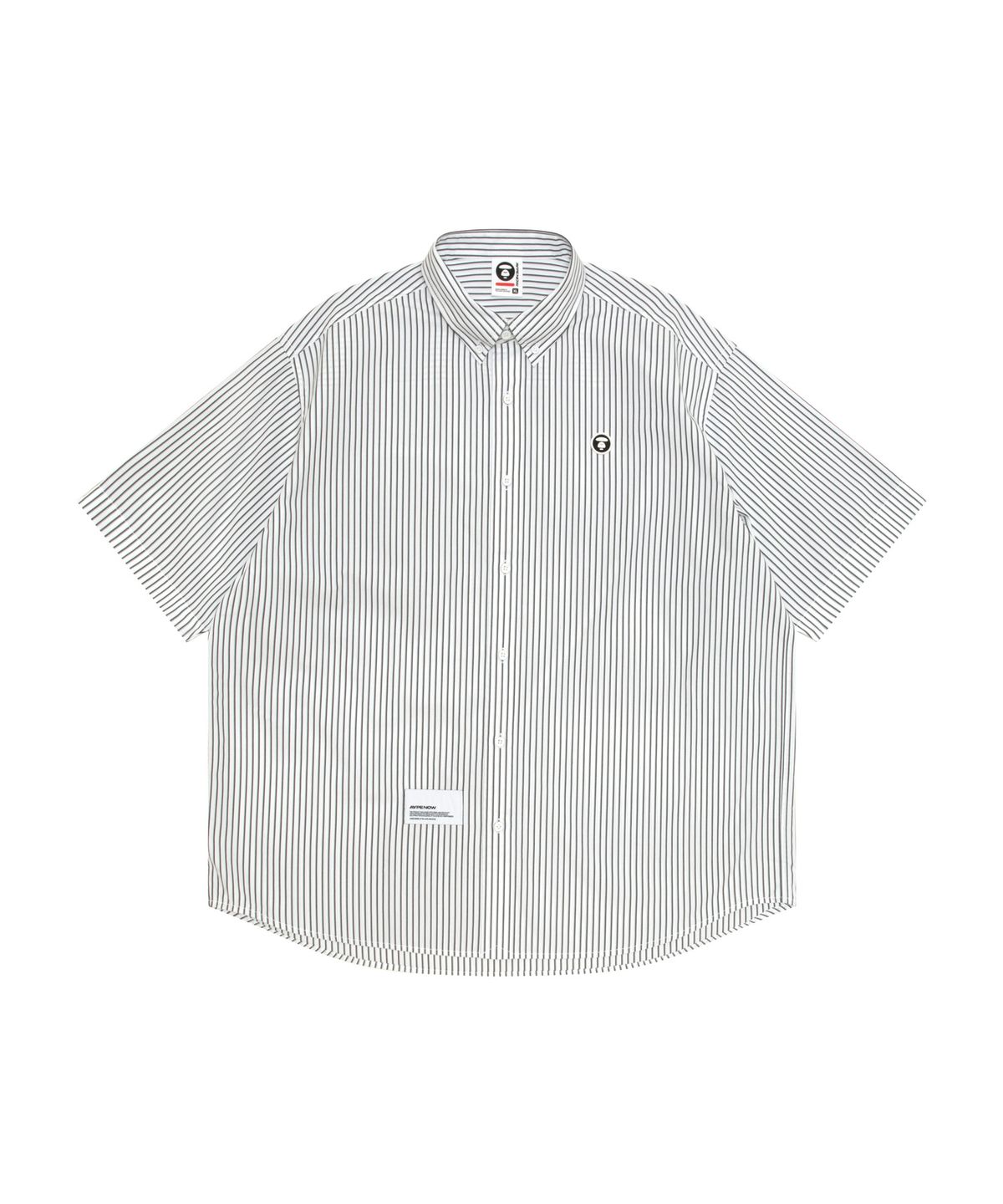 에이프(AAPE) AAPE NOW 문페이스 숏 슬리브 셔츠 화이트 / AAPSRM8561XAQWHB