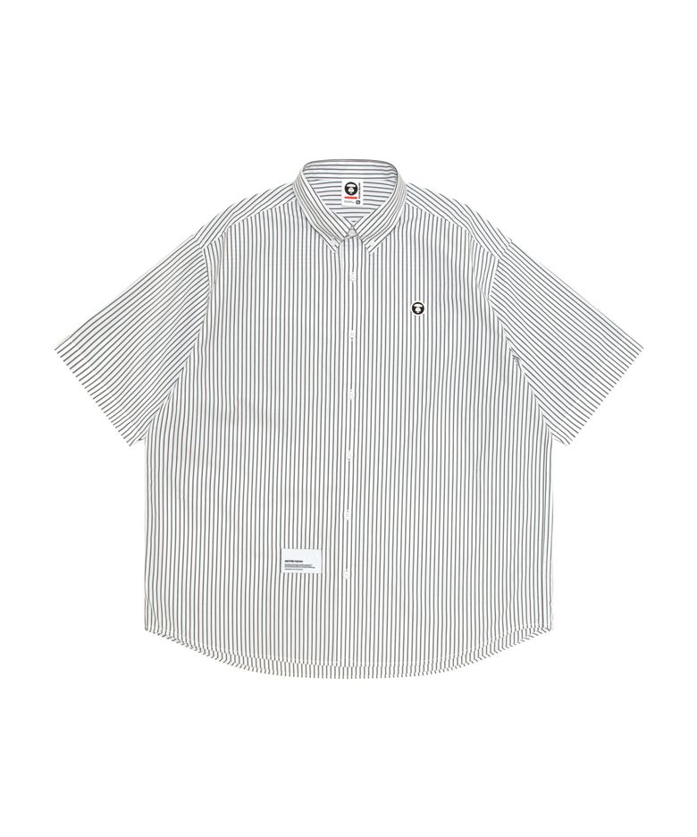 AAPE NOW 문페이스 숏 슬리브 셔츠 화이트 / AAPSRM8561XAQWHB