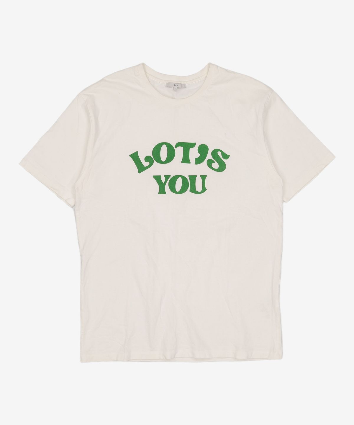 라츠(LOTS) 라츠유 그래픽 티셔츠 트루 화이트 L