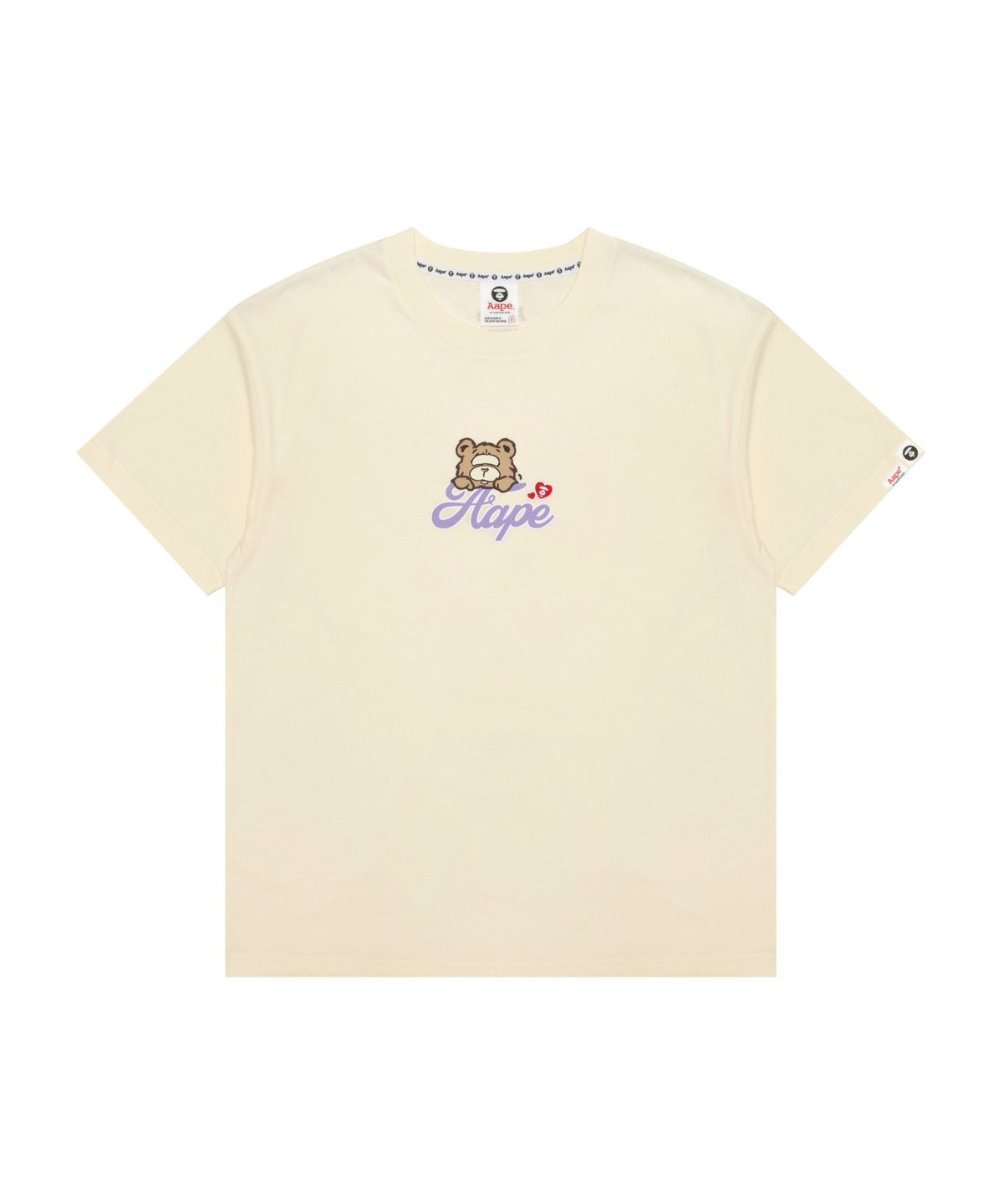 에이프(AAPE) 로고 그래픽 티셔츠 아이보리 / AAPTEW1905XXQIVX