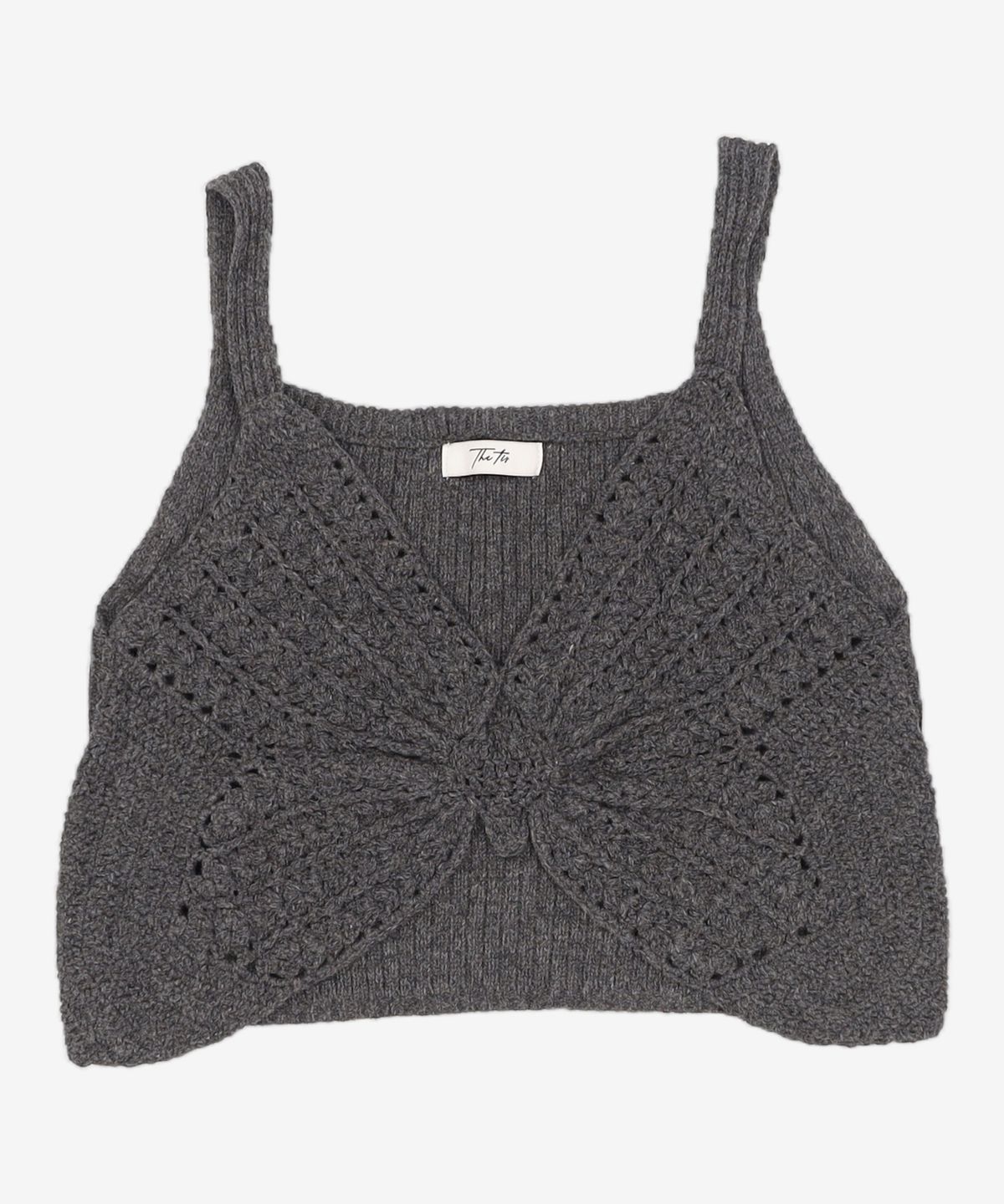 더티스(THETIS) WOOL HAND BUTTERFLY CROP BUSTLER KNIT_TT3W310CH FREE