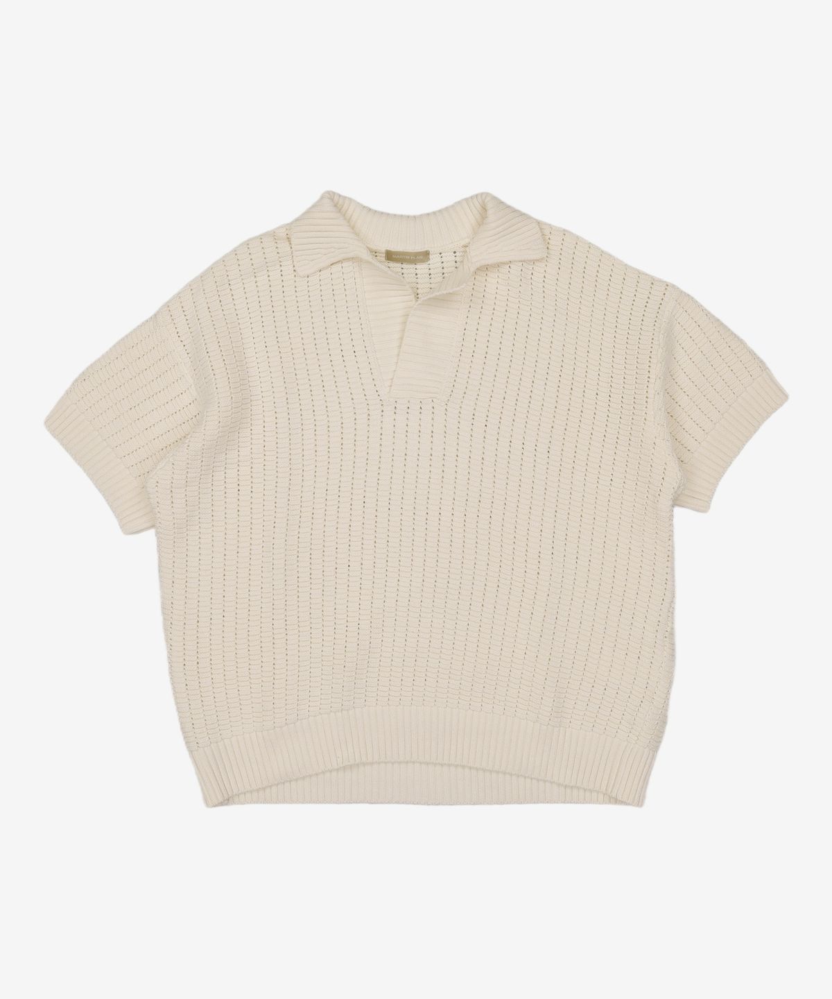 마틴플랜(MARTIN PLAN) Lotus Half Knit Shirts - IVORY 105