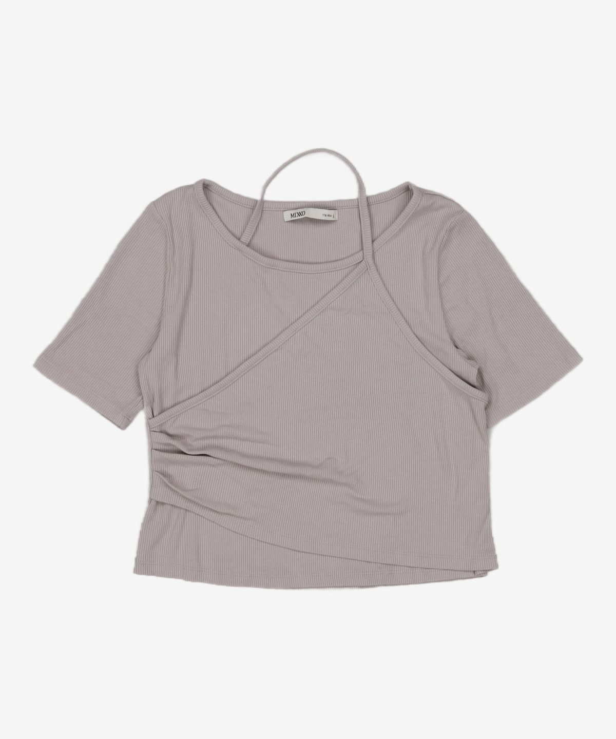미쏘(MIXXO) 반팔 레이어드 티셔츠_MIWHWE519A L