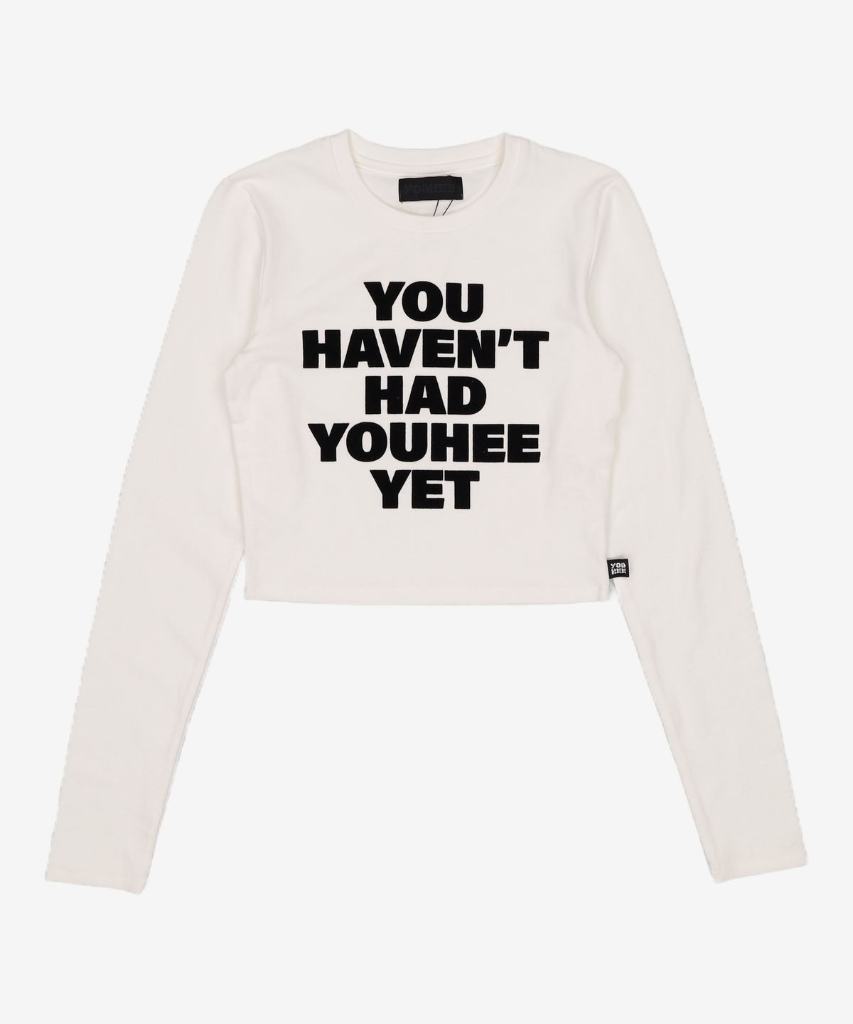 유희(YOUHEE) YOUHEE LETTERING LONG SLEEVE WHITE FREE