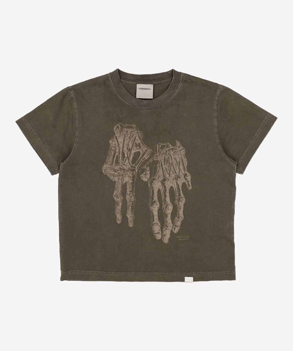 노매뉴얼(NOMANUAL) ROBOTIC HAND NM T-SHIRT - DEEP KHAKI S