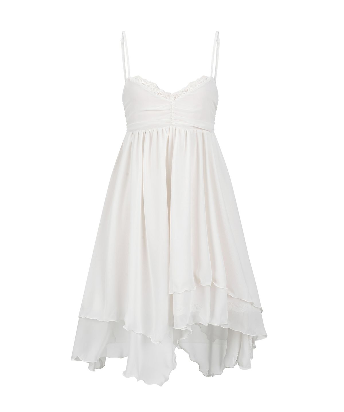 일리오(ILLIO) [빛오 x 일리오] Ivory Asymmetric Chiffon Dress