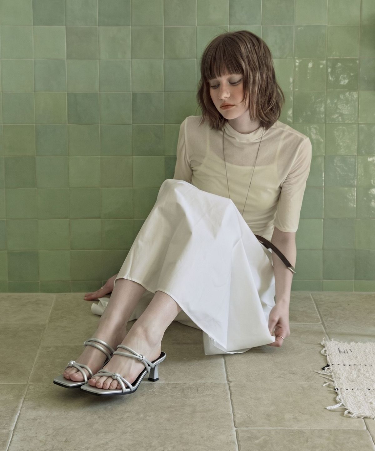 스퍼(SPUR) Rossan Twisted Strap Mule Sandal 뮬 샌들 6.2cm -US9059 (3color)