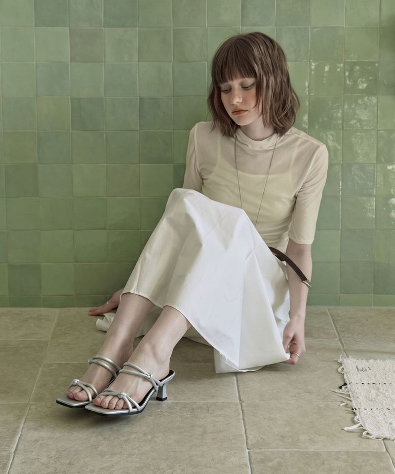 Rossan Twisted Strap Mule Sandal 뮬 샌들 6.2cm -US9059 (3color)
