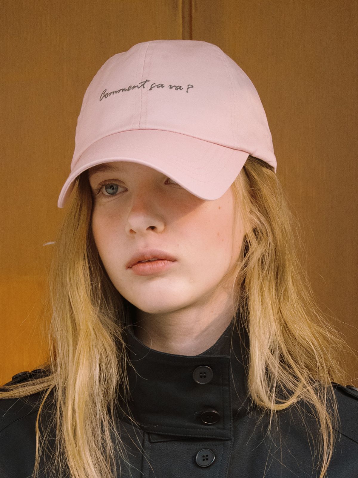 엘씨브이(LCVE) LETTERING WASHED COTTON BALL CAP_PINK